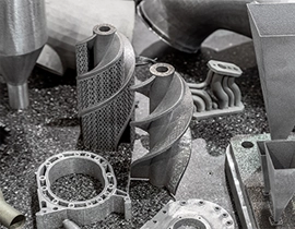 Piezas metálicas geométricas